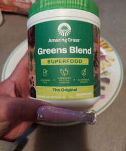 Amazing Grass Greens Blend Superfood: Super Greens Powder Smoothie Mix for Boost Energy ,with Organic Spirulina, Chlorella, Beet Root Powder, Digestive Enzymes & Probiotics, Original, 30 Servings Superfood - Original 30 Servings (Pack of 1) 34 61JHNZapwzL