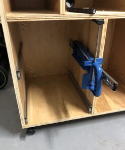 Universal Drawer Slide Jig - Cabinet Hardware Jig Install Drawer Slides Quickly, Accurately - Hardware Installation Jig w/Locking Wedge to Secure Cabinet Slide - Adjustable Foot Woodworking Tools Original Version 17 61JHWmBa5HL