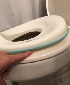 Potty Training Seat for Boys And Girls, Fits Round & Oval Toilets, Non-Slip with Splash Guard, Includes Free Storage Hook - Jool Baby Aqua 47 61JIZAjIm7L
