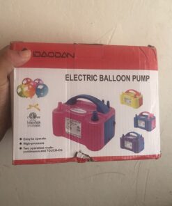 IDAODAN Electric Balloon Pump, Portable Electric Balloon Blower Machine Balloon Air Pump Dual Nozzle Rose Red 110V 600W Balloon Inflator for Party Decorations Purple 33 61JKCLEKr8L