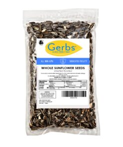 Alternative view of GERBS Unsalted Roasted Sunflower Seeds 14oz. | Freshly Harvested & Packaged in Resealable Bulk Bag | Keto & Paleo Cleared |Everyday snacking, packed with protein | Gluten Peanut Tree Nut Allergy Free 14 Ounce (Pack of 1)
