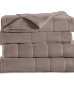 Sunbeam Quilted Fleece Heated Blanket, King, Mushroom 9 61JMhV6QGKL