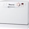 Magic Chef MCSCD6W3 6 Place Setting Countertop Dishwasher, White 6 61JNlpESyRL