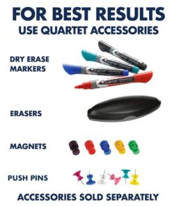 Quartet Combination Magnetic Whiteboard & Corkboard, 17" x 23", Combo Dry Erase White Board & Cork Board, Curved Frame, Message Board, Black Frame (41723-BK) 17" x 23" Combo (Black Curved Frame) 28 61JRj1qjrL 1