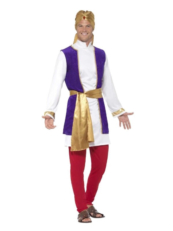 Catalog 3 Smiffys Men's Arabian Prince Costume, Top, Waistcoat, Pants, Belt and Turban M - US Size 38"-40"