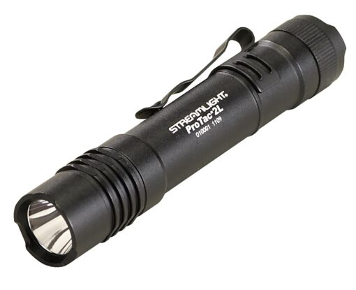 Streamlight 88031 ProTac 2L 350-Lumen EDC Professional Flashlight with CR123A Batteries, and Holster, Black, Clear Retail Packaging with CR1123A Batteries