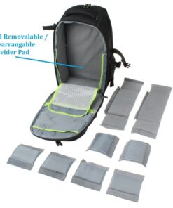 Evecase Large DSLR Camera/Laptop Travel Backpack Bag w/Rain Cover for Mirrorless, 4/3 Micro Four Third, Compact, Interchangeable Lens Digital Camera 18*12*8 inch Black 42 61JX7Ln5JL