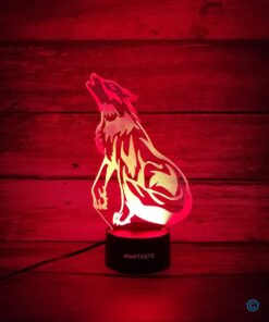 WANTASTE Wolf 3D Lamp Gifts for Boys Girls Room, Night Light Toys Bedside Decor Gifts for Kids Baby, 7 Colors Changing Nightlight with Smart Control 14 61JX9v2C08L