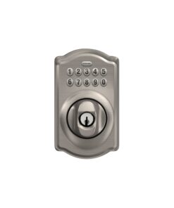 Schlage BE365 V CAM 619 Camelot Keypad Deadbolt, Electronic Keyless Entry Lock, Satin Nickel 27 61Jdu8cIPL