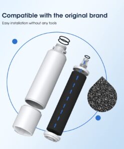 GLACIER FRESH DA29-00020B Refrigerator Water Filter Compatible with Samsung DA29-00020A/B, DA29-00020B-1, HAF-CIN/EXP, 46-9101, RF4267HARS For French Door Fridge Kitchen (3 PACK) Standard 3 Count (Pack of 1) 26 61Je5auM9VL