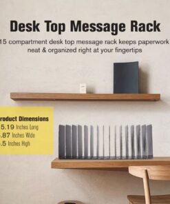 MMF Industries STEELMASTER Desk File Organizer | 15 Compartments | Scratch & Chip-Resistant Finish | Durable Steel Construction | Vertical File Organizer 15.19" L x 5.87" W X 5.5" H Black 12 61Jfi1DkWL