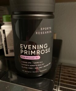 Sports Research Evening Primrose Supplement from Cold Pressed Oil - Softgels for Women’s Health & Skin Health - Gluten Free & Non-GMO GLA - High Potency 1300mg, 120 Count 120 Count (Pack of 1) 29 61JhFX0V3tL 2