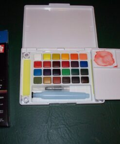 Sakura Koi Pocket Field Sketch Kit - Watercolor Sets for Painting On the Go - 24 Colors - 1 Water Brush - 1 Sponge - 1 Mixing Palette 1 Count (Pack of 24) 42 61JnOVXHyL
