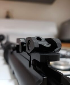 Feyachi Flip Up Iron Sight Front Rear Sight Compatible for Picatinny Rail and Weaver Rail of Rifle, Foldable Sights Black 62 61Jp5jCnulL