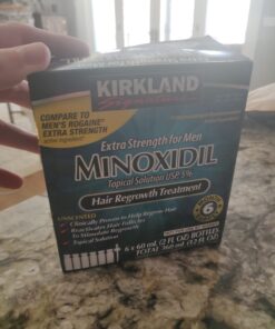 6 Months Kirkland Minoxidil 5% Extra Strength Hair Loss Regrowth Treatment Men, 12 Fl Oz (Pack of 6) 34 61JsF6c231L