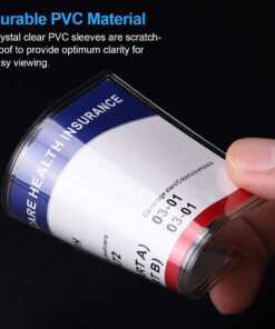 WBSZDS 10 Pack New Medicare Card Holder Protector Sleeves,10 Mil Clear PVC Water Resistant Medicare Card Protectors Sleeves for New Medicare Card,Social Security Card Protector Business Cards 16 61JtXw0sHgS