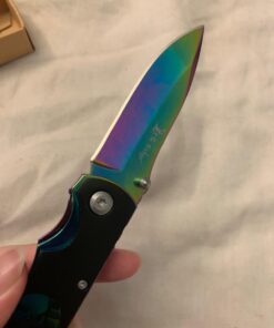 Wild Turkey Handmade Rainbow Frame with Black Overlay with Elk Cutout Knife Original version 34 61JtykcfVXL