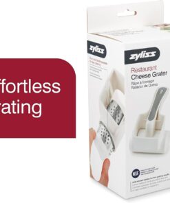 Zyliss Professional Cheese Grater, NSF Certified - Rotary Cheese Grater - Handheld Cheese Grater with Handle - Vegetable, Chocolate, Hard Cheese & Nut Grater - White Restaurant Cheese Grater 24 61Jwz9vteCL