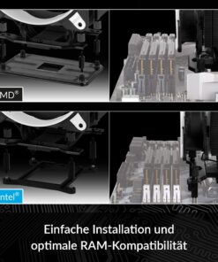 Alternative view of ARCTIC Freezer 34 Esports Duo - Tower CPU Fan with BioniX P-Series case Fan in Push-Pull, 120 mm PWM CPU Air Cooler, for Intel and AMD Socket, LGA1700 Compatible - White