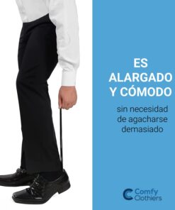 Comfy Clothiers - Perfect Metal Shoe Horn Long Handle (16.5"/42cm) - Multifunctional Stainless Steel Stick for Seniors & Kids, Slip Shoe Helper for All Types of Foot Wear, Easy to Use for Kids & Adult 1-pack 22 61Jz3onR8cL