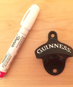 Guinness Wall Mounted Bottle Opener - Metal Bottle Cap Remover for Bar or Kitchen (Black) 21 61K JtFEgPL