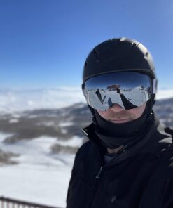 OutdoorMaster Ski Goggles PRO - Frameless, Interchangeable Lens 100% UV400 Protection Snow Goggles for Men & Women A0-blackframe Revosilverlens Vlt10% 45 61K KnTuJPL