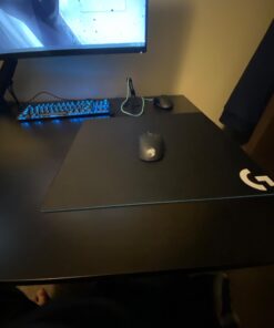 Logitech G640 Cloth Gaming Mouse Pad, Moderate surface friction, Consistent surface texture, Stable, Rollable - Black Mousepad 22 61K0FNmJFKL