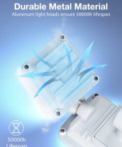 Amico LED Flood Lights Outdoor 3500LM Security Light, 30W Bright Outdoor Flood Light, 5000K Daylight White, IP65 Waterproof 3 Adjustable Heads for Garage, Backyard, Patio, Garden, Porch&Stair(White) 1 Pack 29 61K29z2ZdVL 1