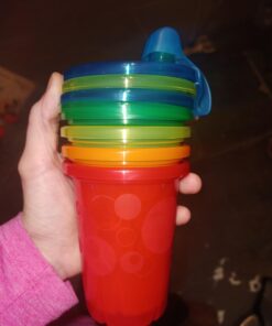 The First Years Take & Toss Spill Proof Sippy Cups - Reusable Toddler Cups - Rainbow - Kids Cups and Snap On Lids for Ages 9 Months and Up - 4 Count Classic Rainbow 51 61K2SDCb08L 3