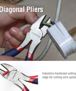 Workpro 7-piece Pliers Set (8-inch Groove Joint Plier, 6-inch Long Nose, 6-inch Slip Joint, 4-1/2 Inch Long Nose, 6-inch Diagonal, 7-inch Linesman, 8-inch Slip Joint) for DIY & Home Use 26 61K3NfXcgTL
