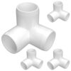 FORMUFIT 1-1/4" 3-Way PVC Elbow Furniture Grade Fitting in White, 1.66" Actual ID, (Pack of 4), Made in USA, UV-Resistant, Impact-Proof, Easily Build 3-Point Corners with PVC Pipe - F1143WE-WH-4 2 61K49kEwWXL