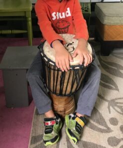 Classic Heartwood Djembe Drum - 9"x 18", Hand-carved, Solid-wood, Goat-skin, from Ghana 29 61K5gXt8L