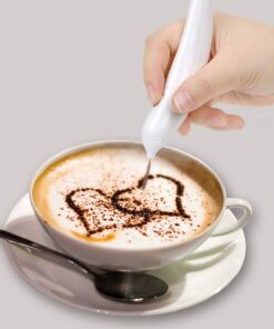 Spice Pen, Riipoo Electric Spice Pen, Art Pen for Coffee Cake and Other Food Art, DIY Creative Pattern Information with Cinnamon, Coffee Grounds, Cocoa Powder or Broken Sugar White 11 61K9Gz53rOL