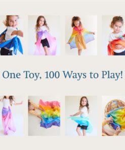 Alternative view of Sarah's Silks Enchanted Playsilk, 100% Silk Scarves for Kids and Toddlers, Sensory Toys | Bright Square Scarves, Montessori Waldorf Toys for Imaginative and Pretend Play - Fire