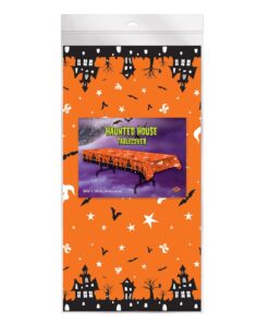 Beistle Haunted House Tablecover, 54” x 108” – Plastic Table Cloth, Rectangular Tablecloth, Halloween Tablecloth, Holiday Tablecloth, Halloween Plastic Tablecloth, Halloween Decorations 1 14 61KAziN PL