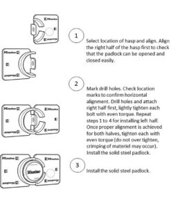 Master Lock Hasp, Solid Steel Hidden Hasp, 9 in. Wide, 770 22 61KBtlXjsuL