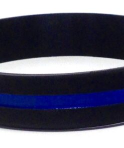 TheAwristocrat 3 Pack of Thin Blue Line Rubber Wristband Silicone Bracelet to Support Law Enforcement Adult (8" 202mm) 6 61KCaku9oeL