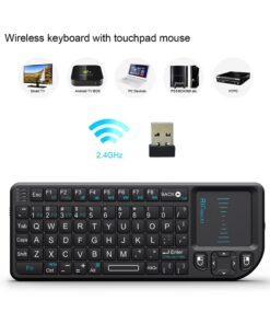 Rii 2.4G Mini Wireless Keyboard with Touchpad Mouse,Lightweight Portable Controller with USB Receiver Remote Control for Windows/ Mac/ Android/ PC/Tablets/ TV/Xbox/ PS3. X1-Black . 29 61KDYb1dkTL