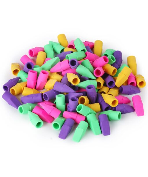 Mr. Pen Erasers for Pencils, 120 Pack, Pencil Top Erasers, Eraser Caps, Kids, Cap Tops, Topper Erasers. Ereaser A. Vibrant