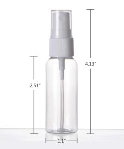 ALINK Spray Bottle, Empty Plastic Clear Small Travel Bottles With Fine Mist Sprayer for Cleaning Solutions and Essential Oils, 30 ml (1 oz.) Pack of 6 Plus Cleaning Cloth and Dropper 30ML/ 1 Ounce 16 61KKbUdwBL