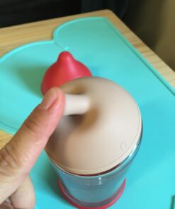 mimijumi Baby Bottle (2 pcs.) Very Hungry 8 oz Bottle with Slow Flow, Lighter Nipple - Medical Grade Silicone Anti-Colic Baby Bottles for Breastfed Babies - Newborns 0-6 Months 8oz (Slow Flow) 69 61KLCRbOz5L