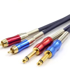 Disino Dual 1/4 inch TS to Dual RCA Stereo Audio Interconnect Cable Patch Cable Cords -3.3 ft 3.3 feet 19 61KLTa2CbcL