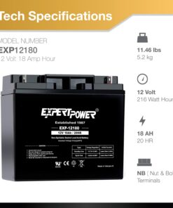 ExpertPower EXP12180 12V 18Ah Lead Acid Battery 33 61KLwLl84zL