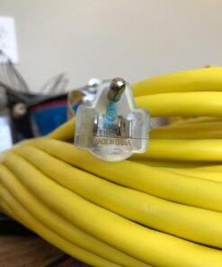 US Wire and Cable 74100 Extension Cord, 100ft, Yellow, 100 Foot 100 ft 18 61KOWc7jILL