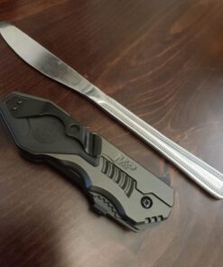 Smith & Wesson SWMP4LS 8.6in S.S. Assisted Folding Knife with 3.6in Serrated Clip Point Blade and Aluminum Handle for Outdoor Tactical Survival and EDC , Black 51 61KPQfEATCL 1