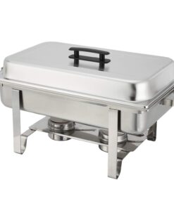 Alternative view of TigerChef Chafing Dish Buffet Set - Chaffing Dishes Stainless Steel - Chafers and Buffet Warmer Set with Disposable Half Size Pans, Slotted Spoon and Folding Frame- Food Warmers for Parties Buffets