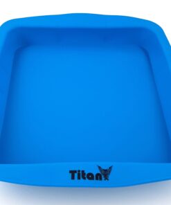 TitanOwl Silicone Deep Dish Container Tray Cake Pan Approx 8"x8", Baking Bakeware Brownie 1 Blue 6 61KRb6PQTGL