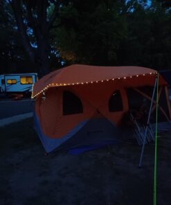 Brightown Solar String Lights, 2 Packs Total 66Ft 200 LED Solar Fairy Lights with 8 Modes, Waterproof Solar Lights for Outside Patio Yard Tree Wedding Christmas(Warm White) 33FT*2Packs Warm White 51 61KRt3bB8uL