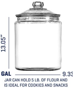 Alternative view of Anchor Hocking 2 Gallon Heritage Hill Glass Jar with Lid (2 piece, all glass, dishwasher safe)