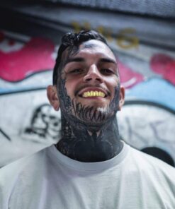 TOPGRILLZ Gold Grills for Your Teeth 18K Gold Plated Hip Hop Custom Fit Polished Teeth Grillz for Men and Women with 4 Silicon Molding Bars Rapper Costume Gold 6 Fangs 23 61KUKqASezL